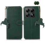 Genuine Leather Litchi Texture RFID Leather Phone Case, For Xiaomi 14T Pro, For Xiaomi 14T