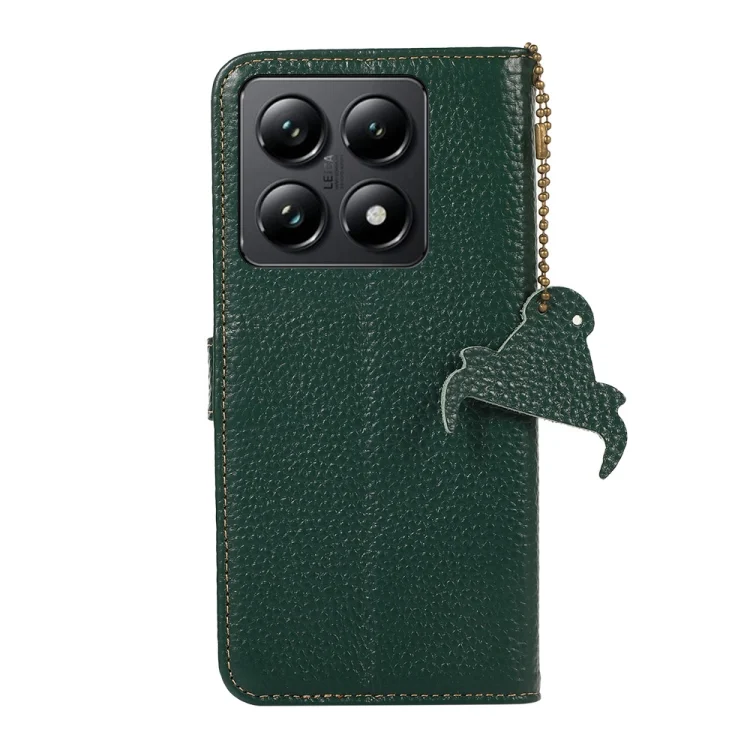 EDA007118402A_3.webp Genuine Leather Litchi Texture RFID Leather Phone Case, For Xiaomi 14T Pro, For Xiaomi 14T - Image 4