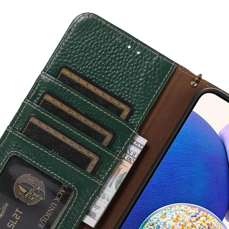 EDA007118402A_5.webp Genuine Leather Litchi Texture RFID Leather Phone Case, For Xiaomi 14T Pro, For Xiaomi 14T - Image 6