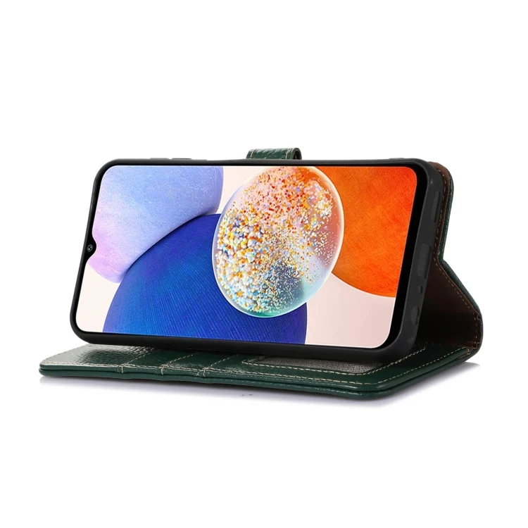 EDA007118402A_6.webp Genuine Leather Litchi Texture RFID Leather Phone Case, For Xiaomi 14T Pro, For Xiaomi 14T - Image 7