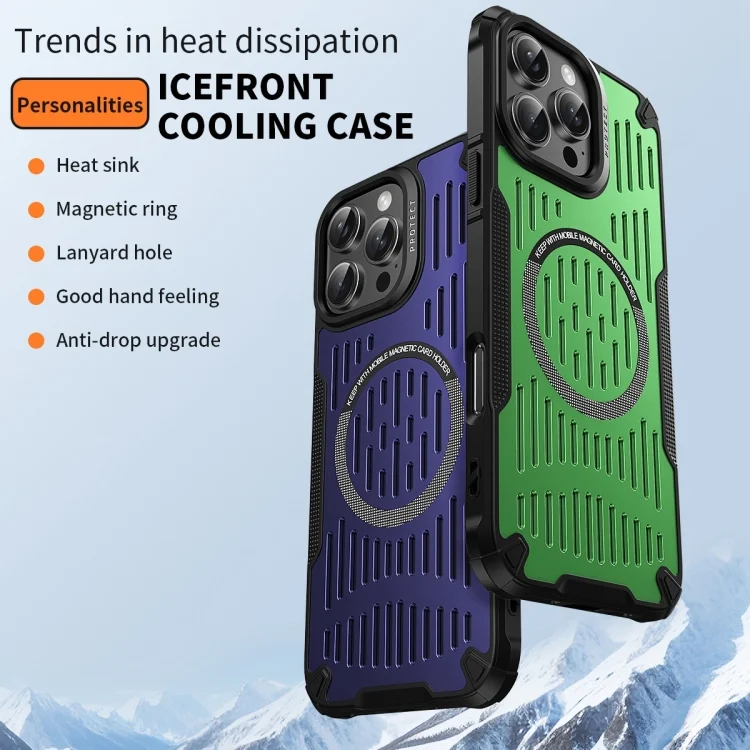EDA0071281_B1.webp Ice Front Cooling MagSafe Magnetic Phone Case, For iPhone 12 Pro, For iPhone 15 Pro Max, For iPhone 13 - Image 2