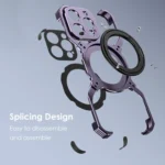 Mechanical Arm Borderless MagSafe Holder Metal Phone Case, For iPhone 16 Pro Max, For iPhone 16 Pro - Image 2