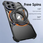 Mechanical Arm Borderless MagSafe Holder Metal Phone Case, For iPhone 16 Pro Max, For iPhone 16 Pro - Image 4