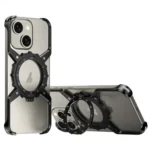 Mechanical Gear MagSafe Holder Borderless Metal Phone Case, For iPhone 15 / 14 / 13