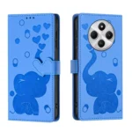 Cartoon Elephant Embossed Leather Phone Case, For Xiaomi Poco C75, For Xiaomi 14T Pro, For Xiaomi 14T, For Xiaomi 13T / 13T Pro