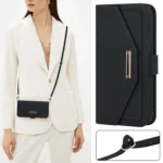 Cross Texture Crossbody Lanyard Leather Phone Case, For iPhone 15 Pro Max, For iPhone 15 Pro, For iPhone 15 Plus, For iPhone 15 - Image 6