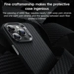 Benks Classic Kevlar 600D Fiber MagSafe Phone Case, For iPhone 16 Pro Max, For iPhone 16 Pro, For iPhone 16 Plus, For iPhone 16 - Image 3