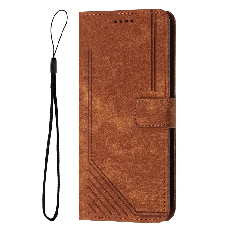 EDA007159101A_1.webp Skin Feel Stripe Pattern Leather Phone Case, For Redmi 14C 4G - Image 2