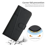 Stitching Calf Texture Buckle Leather Phone Case, For Redmi 14C 4G - Image 6