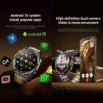 T7 1.508 inch 4G LTE Android 10 Smart Watch, 6GB+128GB, MTK6762 Octa Core, Support Heart Rate / Blood Oxygen - Image 4