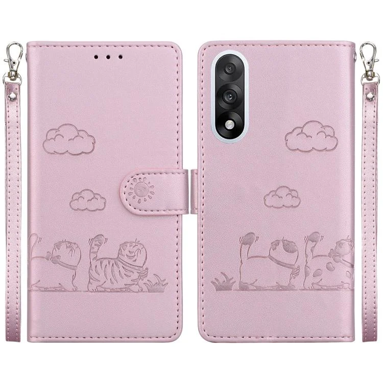 Cute Cats RFID Leather Phone Case, For OnePlus Ace 5 Ultra / Nord 5 5G, For OnePlus Ace 5 Racing / Nord CE5, For OnePlus 13
