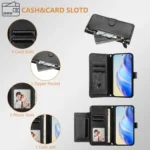 Multi-Card Slots Zipper Wallet Leather Phone Case, For vivo Y70s, For vivo Y17 / Y15 / Y12 / Y11, For vivo Y27 4G 2023 Global - Image 5