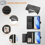 Multi-Card Slots Zipper Wallet Leather Phone Case, For vivo Y39 5G Global, For vivo V50 Lite 5G, For vivo Y29s 5G / Y04 4G Global - Image 5