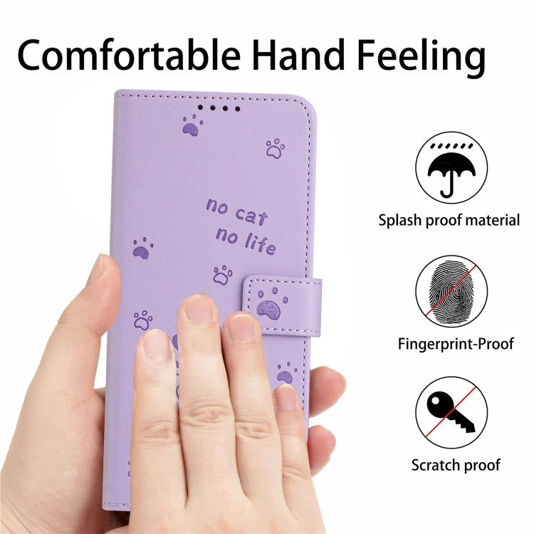 EDA007186419A_5.webp Embossed Kitten Phone Leather Case with Lanyard, For Xiaomi 15, For Xiaomi 14T Pro 5G Global, For Xiaomi 14T Global - Image 6