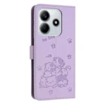 Embossed Kitten Phone Leather Case with Lanyard, For Redmi Note 14 4G 163.25mm, For Redmi Note 14 5G, For Redmi Note 14 Pro 5G - Image 3
