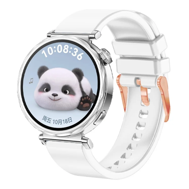 Solid Color Rose Gold Buckle 18mm Silicone Watch Band