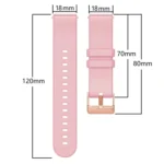 Solid Color Rose Gold Buckle 18mm Silicone Watch Band - Image 4