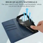 PU Genuine Leather Texture Embossed Line Phone Case, For Xiaomi 15, For Xiaomi 14T Pro, For Xiaomi 14T - Image 7