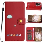 Cartoon Cats Leather Phone Case, For OPPO Reno10 / Reno10 Pro, For OPPO A78 4G, For OPPO A58 5G / A58x, For OPPO A17 4G