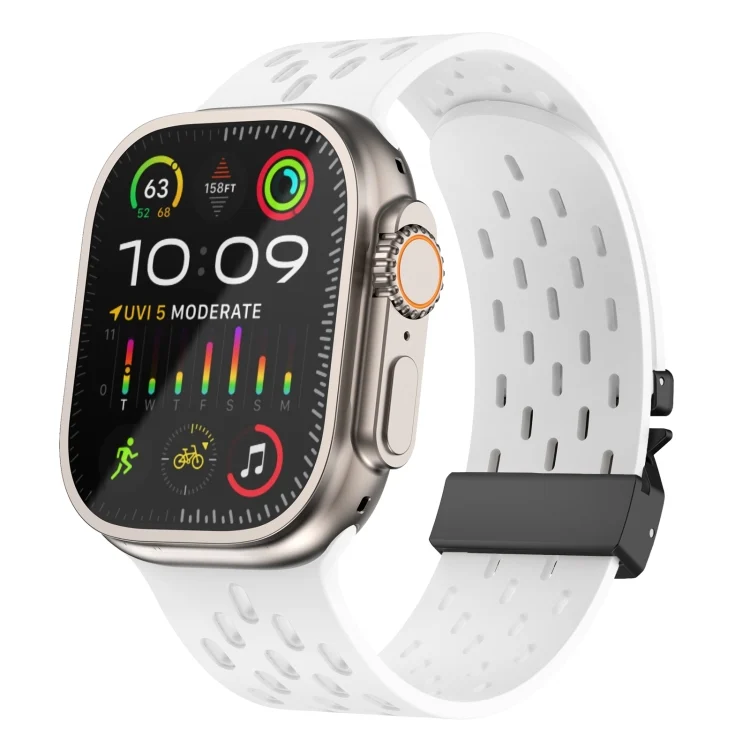 Mesh Silicone Buckle Watch Band, For Apple Watch 46mm / 49mm / 45mm / 44mm