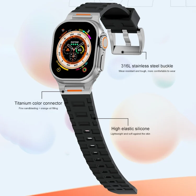 EDA0071962_B3.webp Trailblazer Silicone Watch Band, For Apple Watch 46mm / 49mm / 45mm / 44mm - Image 4