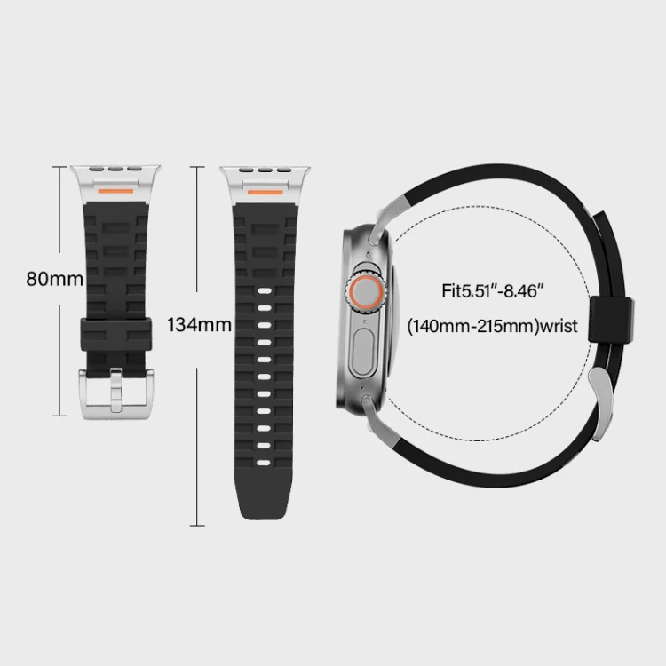 EDA0071962_B7.webp Trailblazer Silicone Watch Band, For Apple Watch 46mm / 49mm / 45mm / 44mm - Image 8