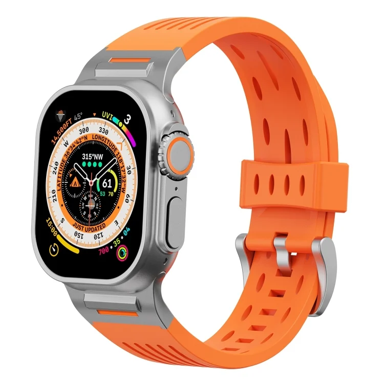 Trailblazer Oval Holes Silicone Watch Band, For Apple Watch 46mm / 49mm / 45mm / 44mm