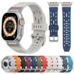 Trailblazer Oval Holes Silicone Watch Band, For Apple Watch 42mm / 41mm / 40mm / 38mm - Image 2