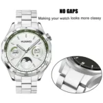 Curved Flat Buckle Three Beads Stainless Steel Watch Band - Image 4