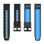 Two Color Quick Release Silicone Watch Band with Tool - Image 8