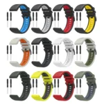 Two Color Quick Release Silicone Watch Band with Tool - Image 3