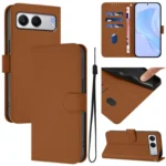 Skin Feel Solid Color Leather Phone Case with Lanyard, For OnePlus Nord 4 5G