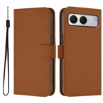 Skin Feel Solid Color Leather Phone Case with Lanyard, For OnePlus Nord 4 5G - Image 2
