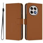 Skin Feel Solid Color Leather Phone Case with Lanyard, For OnePlus Ace 5 Pro / Ace 5 / 13R - Image 2