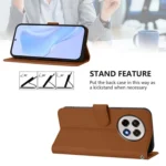 Skin Feel Solid Color Leather Phone Case with Lanyard, For OnePlus Ace 5 Pro / Ace 5 / 13R - Image 3