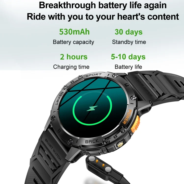 EDA0072205_B13.webp K65 1.43 inch Bluetooth Call Smart Watch, Support Heart Rate / Blood Oxygen - Image 14