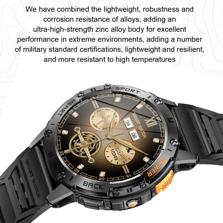 EDA0072205_B2.webp K65 1.43 inch Bluetooth Call Smart Watch, Support Heart Rate / Blood Oxygen - Image 3