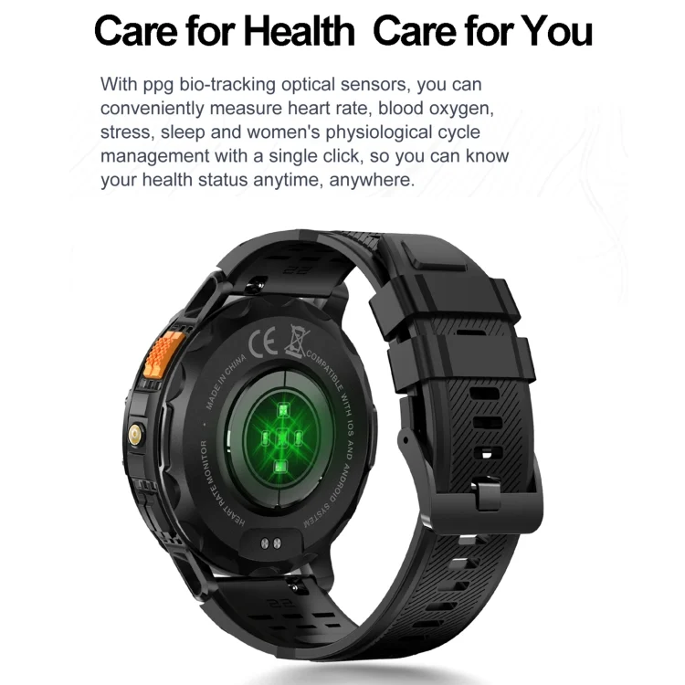 EDA0072205_B8.webp K65 1.43 inch Bluetooth Call Smart Watch, Support Heart Rate / Blood Oxygen - Image 9