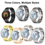 For Huawei GT4 46mm / GT5 46mm / GT5 Pro 46mm H-shaped Butterfly Buckle Stainless Steel Watch Band - Image 4