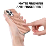 Mutural Corrugated Texture Magsafe Magnetic Shockproof Phone Case, For iPhone 16 Pro Max, For iPhone 16 Pro, For iPhone 16 - Image 5