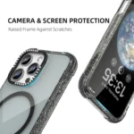 Mutural Blink Series Glitter Edge MagSafe Magnetic Phone Case, For iPhone 16 Pro Max, For iPhone 16 Pro, For iPhone 16 - Image 4