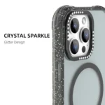 Mutural Blink Series Glitter Edge MagSafe Magnetic Phone Case, For iPhone 16 Pro Max, For iPhone 16 Pro, For iPhone 16 - Image 5