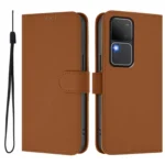 Skin Feel Solid Color Leather Phone Case with Lanyard, For vivo V30 5G Global / V30 Pro Global - Image 2