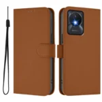 Skin Feel Solid Color Leather Phone Case with Lanyard, For vivo Y02A 4G / Y02 4G / Y11 2023 - Image 2