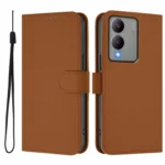 Skin Feel Solid Color Leather Phone Case with Lanyard, For vivo Y17S 4G Global - Image 2