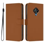 Skin Feel Solid Color Leather Phone Case with Lanyard, For vivo Y53S 4G / Y51A 2021 - Image 2