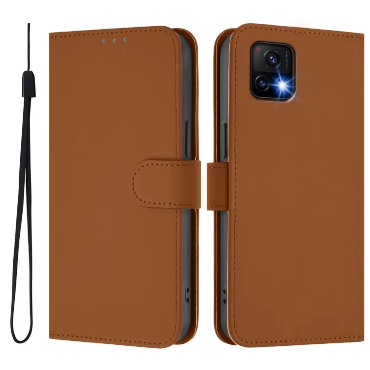 EDA007226629A_1.webp Skin Feel Solid Color Leather Phone Case with Lanyard, For vivo Y52S 5G / iQOO U3 / Y31S 5G - Image 2