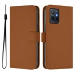 Skin Feel Solid Color Leather Phone Case with Lanyard, For vivo Y55S 2023 5G / Y55 5G Global - Image 2