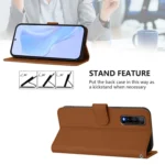 Skin Feel Solid Color Leather Phone Case with Lanyard, For vivo Y70S - Image 3