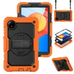 Turntable Holder Silicone Hybrid PC Tablet Case with Shoulder Strap, For Xiaomi Redmi Pad SE 8.7 2024